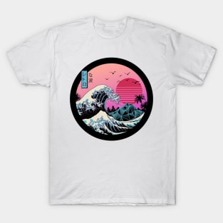 Retro New Wave The Great Wave off Kanagawa T-Shirt